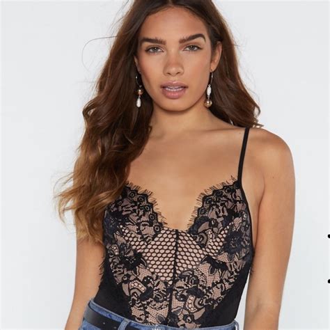 Black Lace Bodysuit Gem