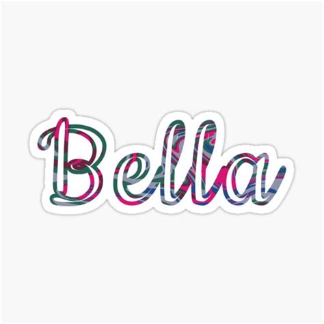 Bella Name Sticker Sticker For Sale By Uni Hannah Corn Redbubble