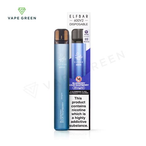 Blueberry Sour Raspberry Disposable Vape By Elf Bar 600 V2 Free Uk