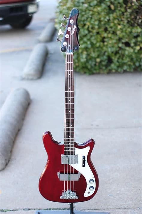 Eastwood Newport Bass Guitar In Cherry Free Shipping Reverb