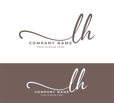 Premium Vector Lh L H Initial Letter Handwriting And Signature Logo