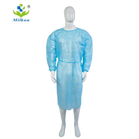 Disposable Isolation Gown Plastic Gown Ppe Waterproof Disposable Gowns