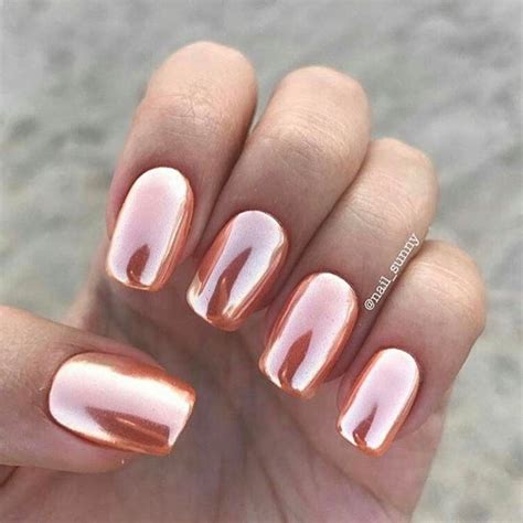 Rose Gold Summer Nail Art Gold Nails Rose Gold Nails Trendy Nails