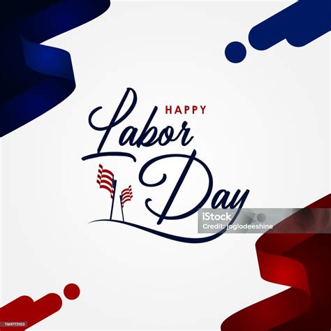 Happy Labor Day Banner Design Template Vector Illustration Stock