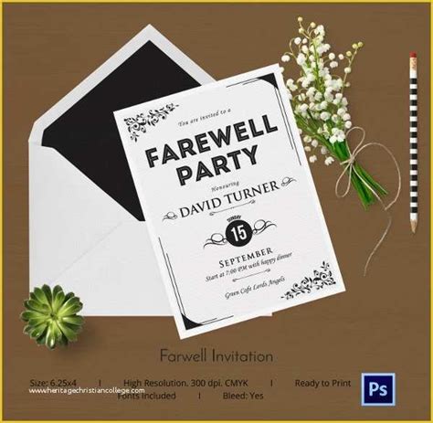 Farewell Invitation Template