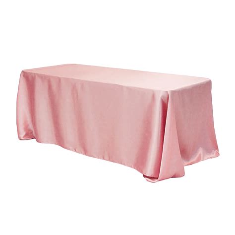 Sleek Satin Tablecloth 90x156 Rectangular Dusty Rosemauve