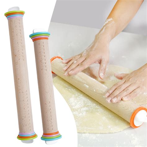 Lynbm Baking Tools Rolling Pin Household Adjustable Rolling Pin With