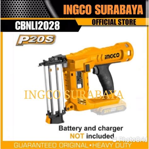 Ingco Cbnli Brad Nailer Gun Cordless V F F Mesin Hekter Paku