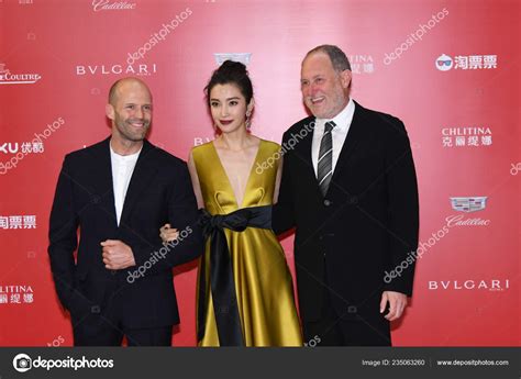 Actor Ingl S Jason Statham Izquierda Actriz China Bingbing Centro Posan