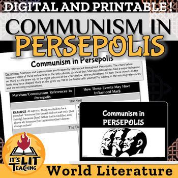 Communism In Persepolis By Marjane Satrapi Lesson Worksheet Writing