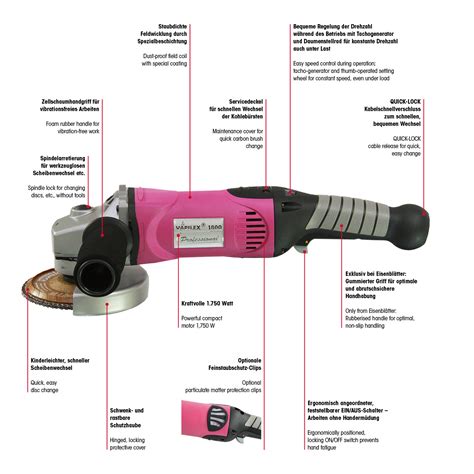 VARILEX WSF 1800 Machine Variable Speed Angle Grinder 111 Abrasives