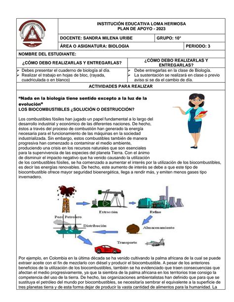 SOLUTION Plan De Apoyo Biologia Tercer Periodo 10 Studypool