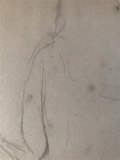 Original Drawing By Nicolas Poliakoff Nude Woman Cubism Pencil Old