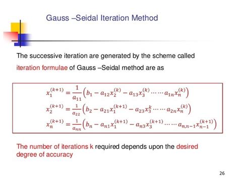 Numerical Methods Iterative Methods Indirect Method