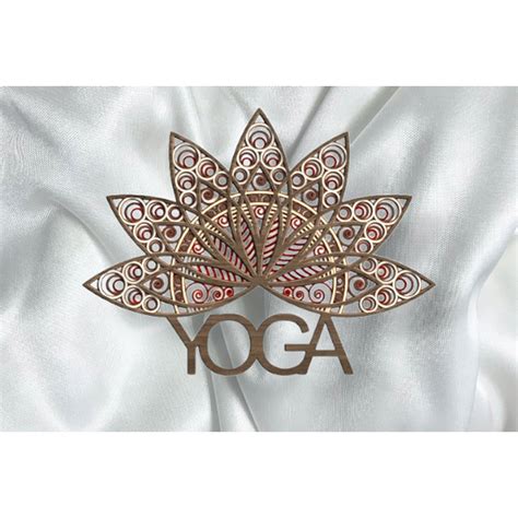 Yoga Logo Wooden Multilayer Laser Cut Mandala Sign Veevaaco