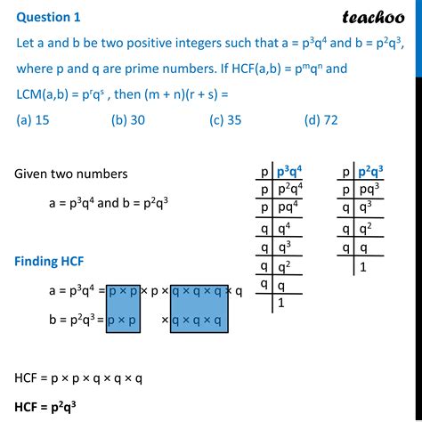 MCQ Let A B Be Positive Integers Such That A P3 Q4 And B P 2 Q