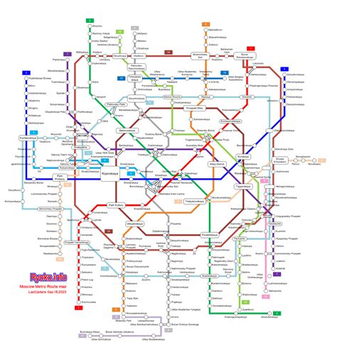 Moscow Metro Route map