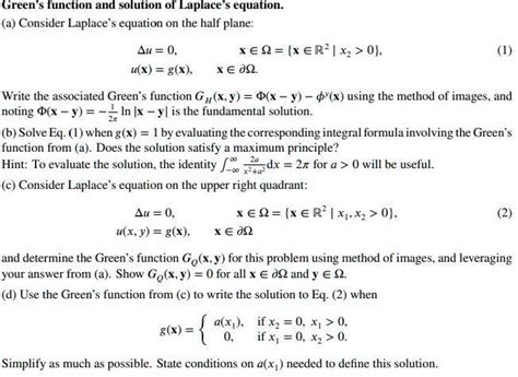 Solved Green Function And Solution Of Laplace Equation A Consider