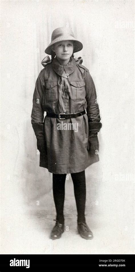 A British Girl Guide. Date: circa 1920s Stock Photo - Alamy