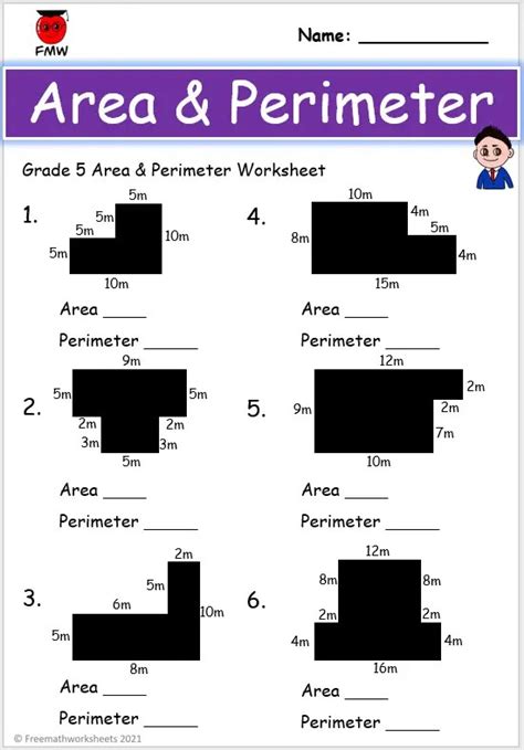 Grade 5 Area And Perimeter Worksheets Free Math Worksheets