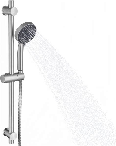 Bangpu Shower Slide Bar With Handheld Shower Head Combo 5 Function Hand