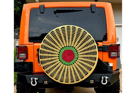 Spare Tire Cover Free Crochet Pattern Heart Hook Home