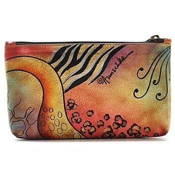 Anuschka Hand Painted Leather Top Zip Cosmetic Case On Sale At Evine