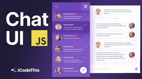 Build A Chat Ui With Html Tailwindcss And Javascript Live Coding