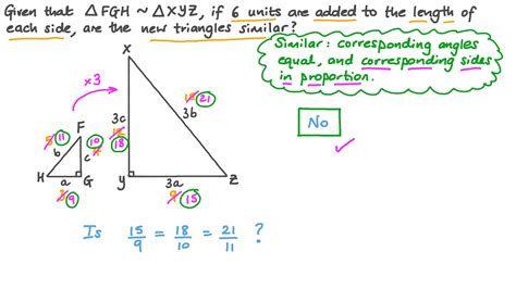 Question Video Checking Whether Two Given Triangles Are Similar Given