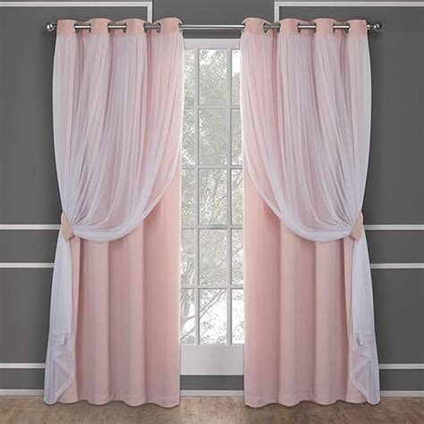 Exclusive Home Curtains Catarina Layered Solid Blackout And Sheer