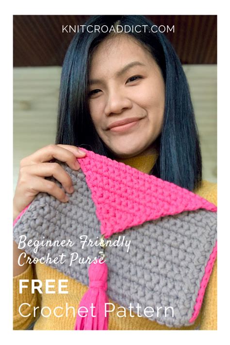 Crochet Clutch Purse Beginner Friendly Free Pattern And Video Tutorial