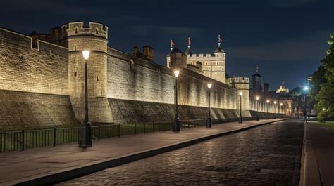 Premium Photo | Night view of Tower of London