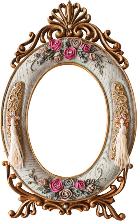 Download Transparent Oval Frame Png Vintage Gold And Silver Frame