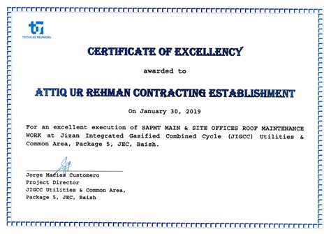 Aurco S Certificates Aurco Contracting