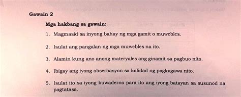 Solved Gawain 2mga Hakbang Sa Gawain1 Magmasid Sa Inyong Bahay Ng