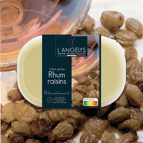 Rhum raisins L Angélys Maître Artisan Glacier Charente maritime