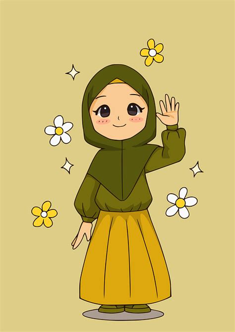 Muslim Jilbab Anak Gambar Vektor Gratis Di Pixabay