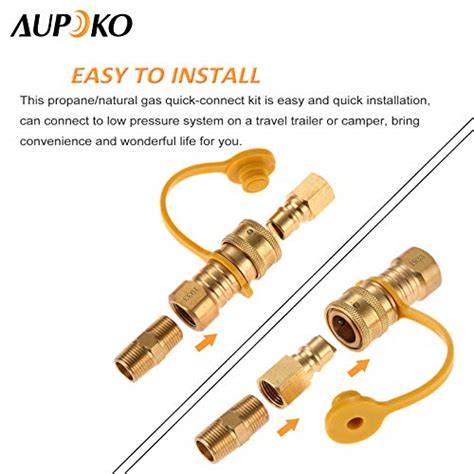 Aupoko Inch Natural Gas Quick Connect Fittings Brass Propane Gas