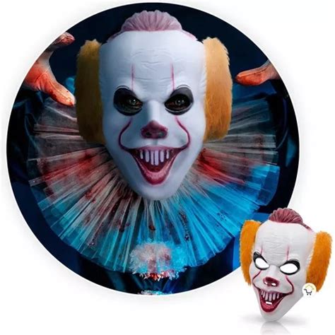 Máscara Halloween It Payaso Asesino Pennywise Disfraz Of368 MercadoLibre