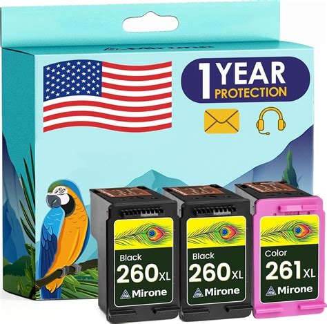 Mirone Compatible Ink Cartridges Replacement For Canon 260 And 261 Ink Cartridges