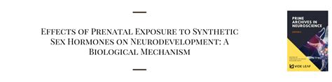 Effects Of Prenatal Exposure To Synthetic Sex Hormones On