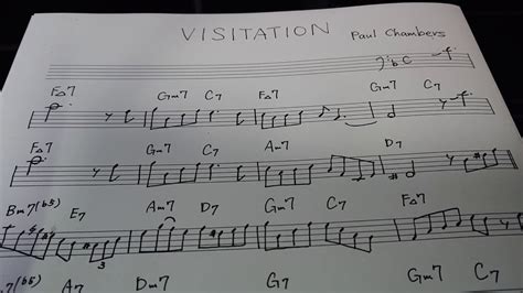 Paul Chambers Visitation Themebass Transcription Youtube