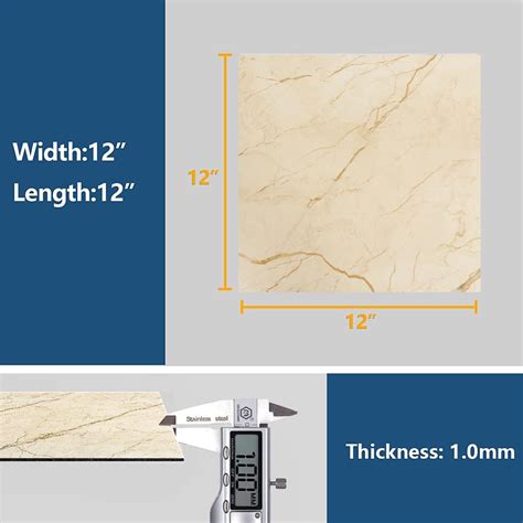 Buy VEELIKE 12 Pack Tan Marble Peel And Stick Floor Tile 12 X12 Tan