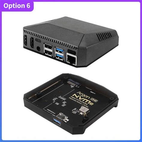 Option 6 Argon One V2 Boîtier pour Raspberry Pi 4 modèle B coque