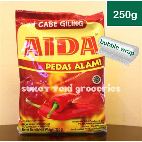 Jual Bubuk Cabai Cabe Aida Giling Halus 250gr Serbaguna Pedas Alami