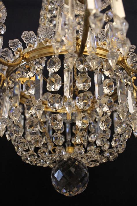 Proantic Baccarat Lustre Montgolfière En Cristal Fin Du XIXème S