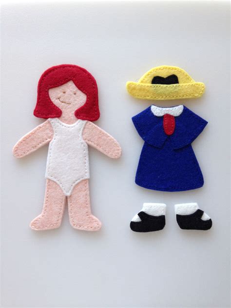 Magnetic Madeline Felt Paper Doll Toy Little Girl And Toddler Toy