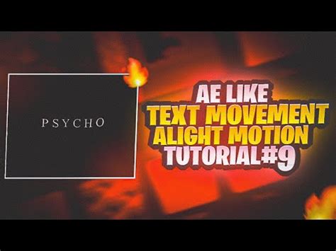 Text Movement Effect Alight Motion Tutorial Ae Like Text Movement