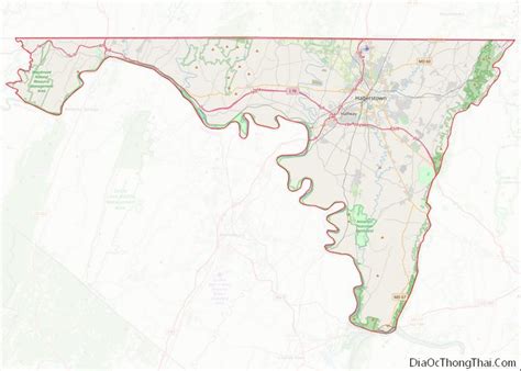 Map of Washington County, Maryland - Thong Thai Real