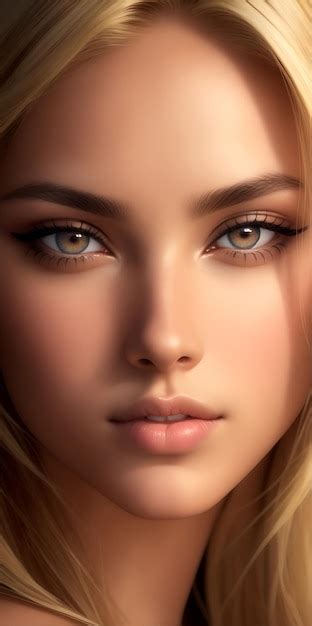 Premium Photo Close Up Blonde Woman